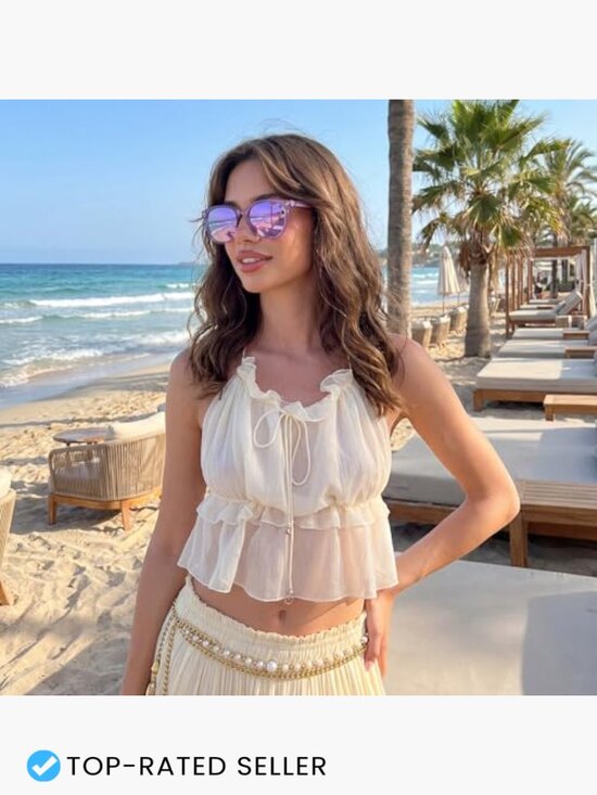 Mirrored Polarized Sunglasses Oversized Square Beach Eyewear UV400 Protection main image 6